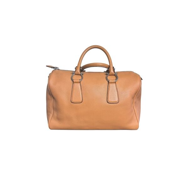 Salvatore Ferragamo Isabel Medium Leather Boston Bag in Tan - Picture 2 of 16